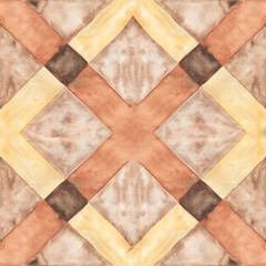 Abstract Boho Tile Clipart, Watercolor hand drawn Ethnic illustration, Bohemian clipart, Geometric Shapes, Contemporary Art, tile clip art