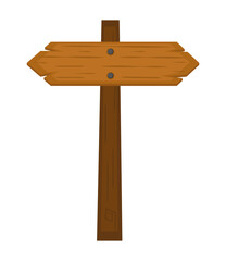 wooden sign flat icon