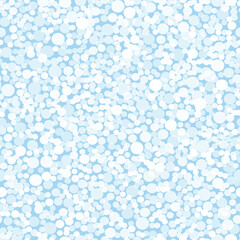 Snowfall on light blue background seamless pattern, winterly repeat pattern