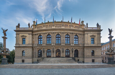 Fototapeta na wymiar Prague, Czech Republic, June 2019 - view of the Rudolfinum 