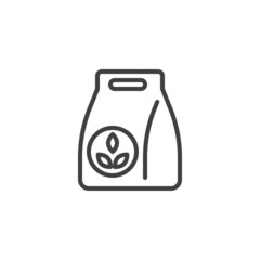 Seed packet line icon
