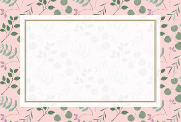 ボタニカル　植物　フレーム　背景