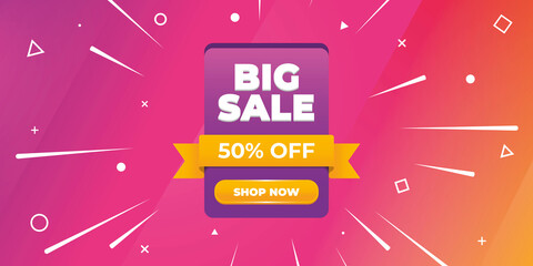 Gradient big sale discount promotion background template design