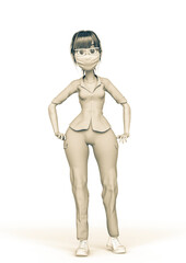 nurse cartoon in white background