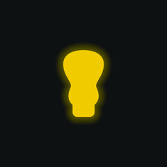 Bottle yellow glowing neon icon
