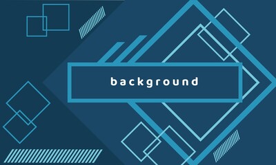 geometric square background vector, blue square background is good for presentations, brochures, banners