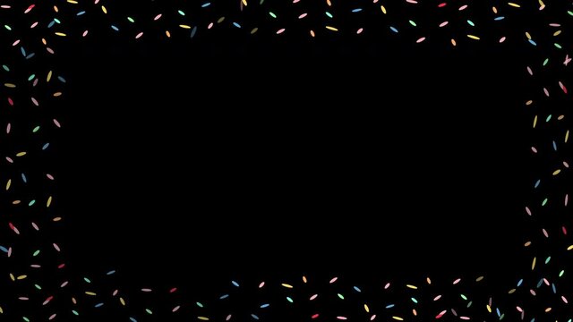 4K Bright colorful Christas lights cable frame template. Party holiday or birthday banner template graphic design element for celebration or greeting designs.