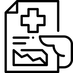 Obraz premium medical result line icon