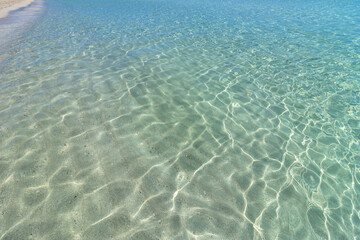 Beautiful shades of calm water of the Atlantic Ocean