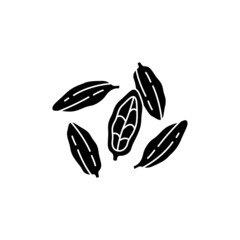Obraz premium Cardamom olor line icon. Essential oils fruit seeds.