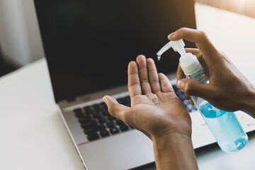 Responsibility for hand washing with alcohol-based disinfectant and maintaining routine hygiene.