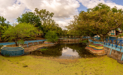 Obraz premium Panoramic photograph of the marsh of the beach Masachapa Nicaragua