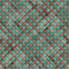 Watercolor stripe plaid seamless pattern. Colorful stripes background