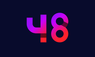 48 New Gradient Orange Modern Logo