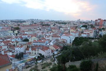 Fototapeta premium Cityscape of Lisbon in the dusk . Porugal