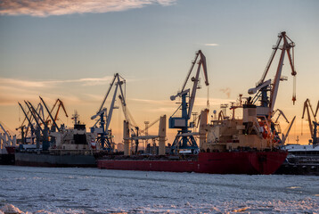 Fototapeta premium Sea cargo port