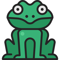 frog filled outline icon