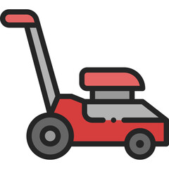 lawn mower filled outline icon
