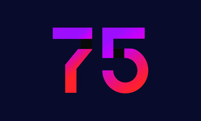 75 New Gradient Orange Modern Logo