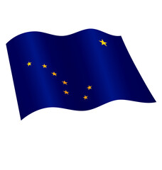 alaska ak state flag flying