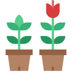 growing flat icon