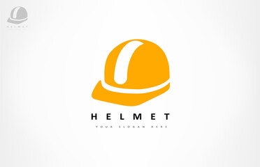 Safety helmet logo vector. Headdress design. - obrazy, fototapety, plakaty