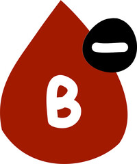 Blood drop B Negative icon