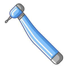 Illustration of dental drill. Dentistry and health care icon. Stomatology medical item.