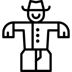 scarecrow line icon