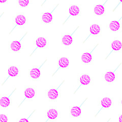Vector graphics. seamless pattern. Wrapping paper. Background. Cake on a stick. Postcard. Celebration.
