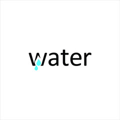 lettering logo design for water 