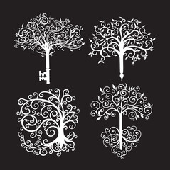 A set of symbols for trees in different forms