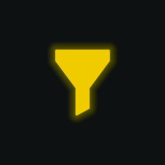 Big Funnel yellow glowing neon icon