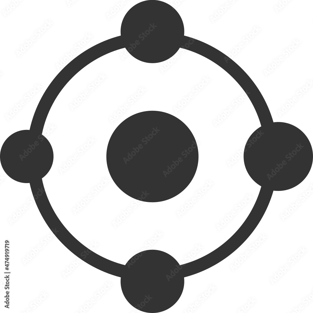 Wall mural connection network net link icon