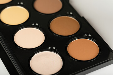 Close up face contour palette