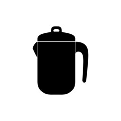 The icon of a large-capacity teapot coffee pot is black on a white background.