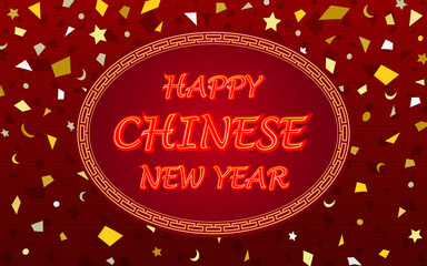 Background illustration for designing online signs or banners for Chinese New Year