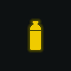 Bottle yellow glowing neon icon