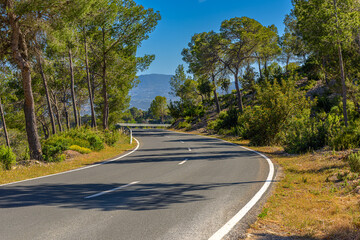 a road at ibiza island spain