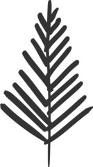 Christmas tree hand drawn sketch icon