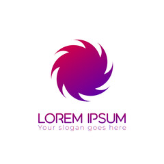 Modern typhoon logo template. Stock vector illustration isolated on white background