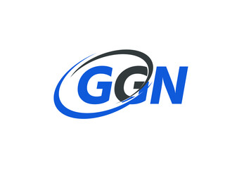 Fototapeta premium GGN letter creative modern elegant swoosh logo design