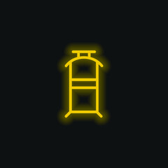 Bedroom Hanger For Clothes yellow glowing neon icon