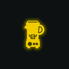 Blender yellow glowing neon icon