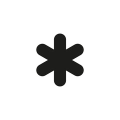 The asterisk icon. Simple vector illustration on a white background