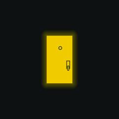 Black Door yellow glowing neon icon