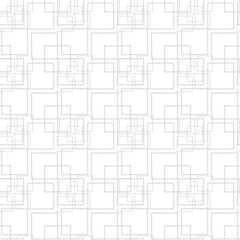 Simple vector geometric seamless pattern with black lines texture on white background. Modern stylish texture with monochrome trellis. Vector illustration