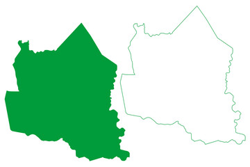Dom Macedo Costa municipality (Bahia state, Municipalities of Brazil, Federative Republic of Brazil) map vector illustration, scribble sketch Dom Macedo Costa map