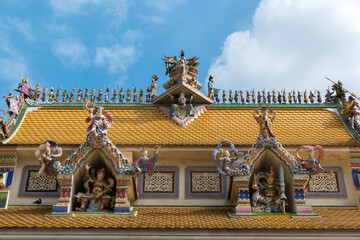 Fototapeta premium Wat Pariwas is a Thai buddhism temple, new famous temple in Bangkok, Thailand