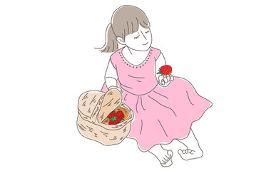 いちごと少女